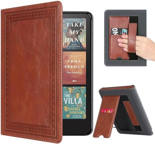 Kindle Paperwhite Case with Stand - Premium PU Leather Cover with Auto Sleep/Wake, Card Slot, and Hand Strap - Compatible with Kindle Paperwhite 11Th Gen 6.8" and Signature Edition 2021