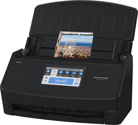 Ix1600 Wireless or USB High-Speed Cloud Enabled Document, Photo & Receipt Scanner with Large Touchscreen and Auto Document Feeder for Mac or PC, Black