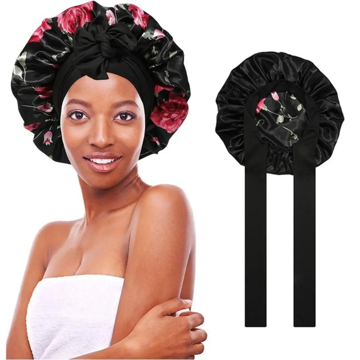 SilkEase Satin Hair Cap – Double-Layer Silk-Like Satin Cap for Hair Protection and Comfort